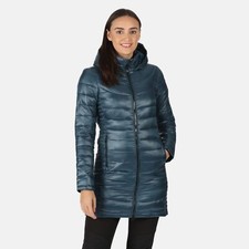 Image of Regatta Della Womens Hooded Winter Insulated Quilted Parka Jacket Coat RRP £130