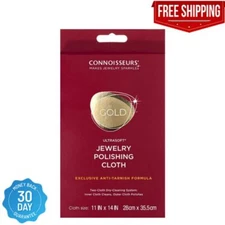 Connoisseurs Gold Jewelry Polishing Cloth Cleans and Polished Gold High Shine