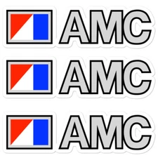 American Motors stickers (3) AMC. AMX Javelin Gremlin Hornet Emblem Logo Badge 