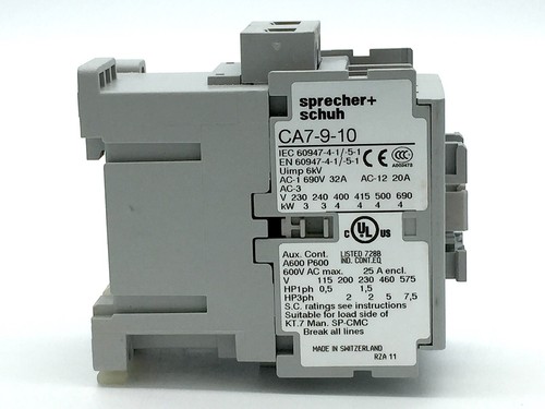 Sprecher + Schuh CA7-9-10 Contactor 3P 24V AC Coil 50/60Hz CA7-9-10-24Z - Picture 4 of 6