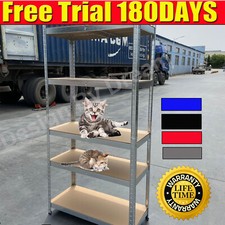 EXTRA STRONG 5 TIER METAL SHELVING UNIT STORAGE RACKING SHELVES GARAGE WAREHOUSE