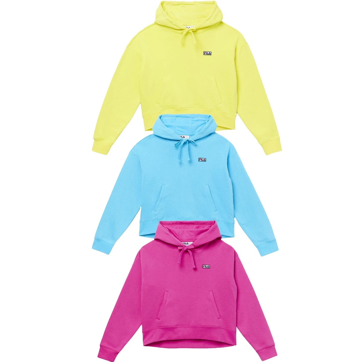 Fila yellow sale cropped hoodie