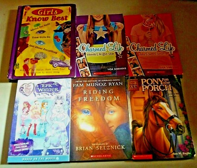 Lot of 6 Girls Chapter Books 2 Charmed Life Ever After High Girls Know Best Pony