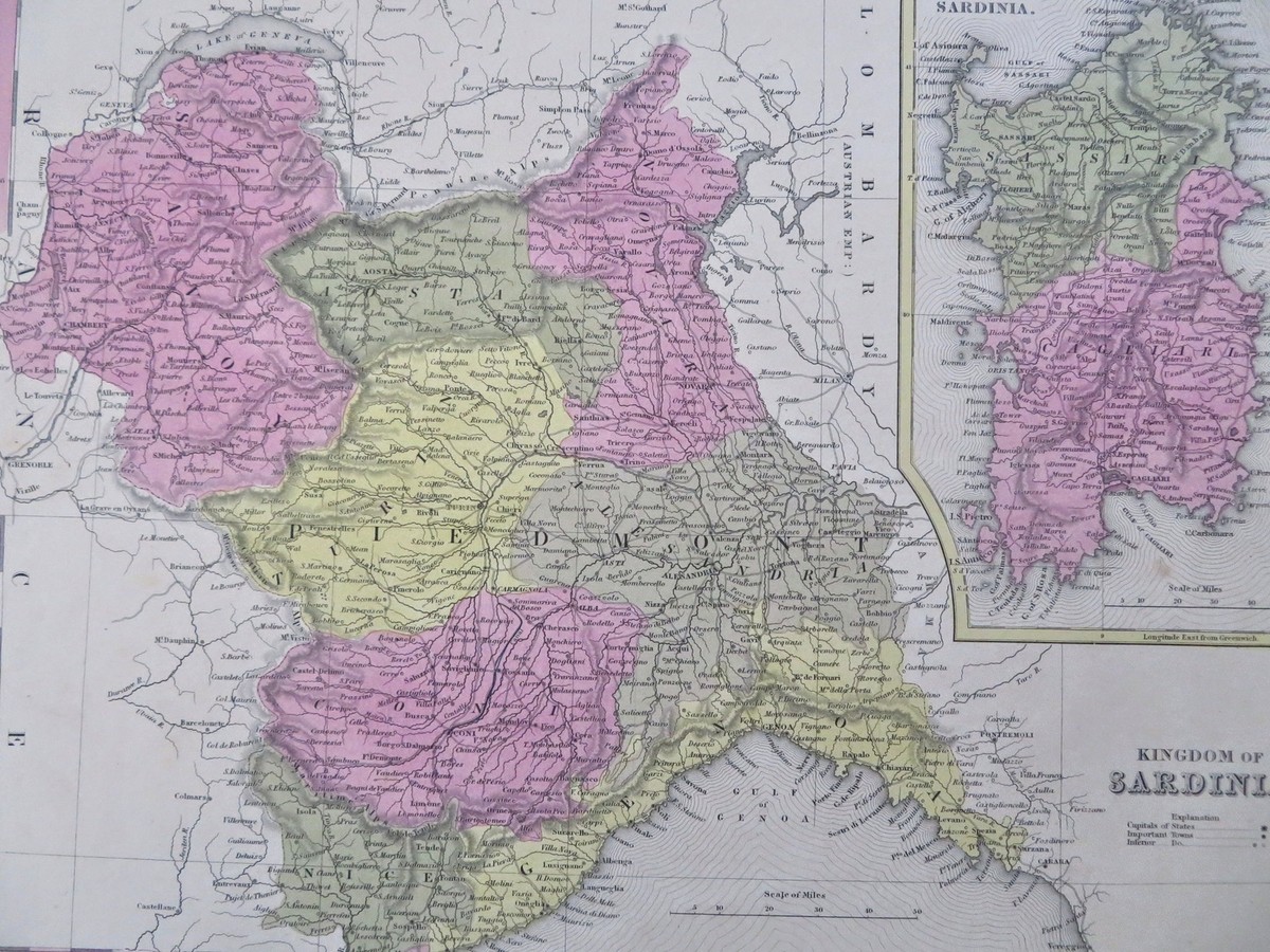Kingdom Of Sardinia Map Italian Unification