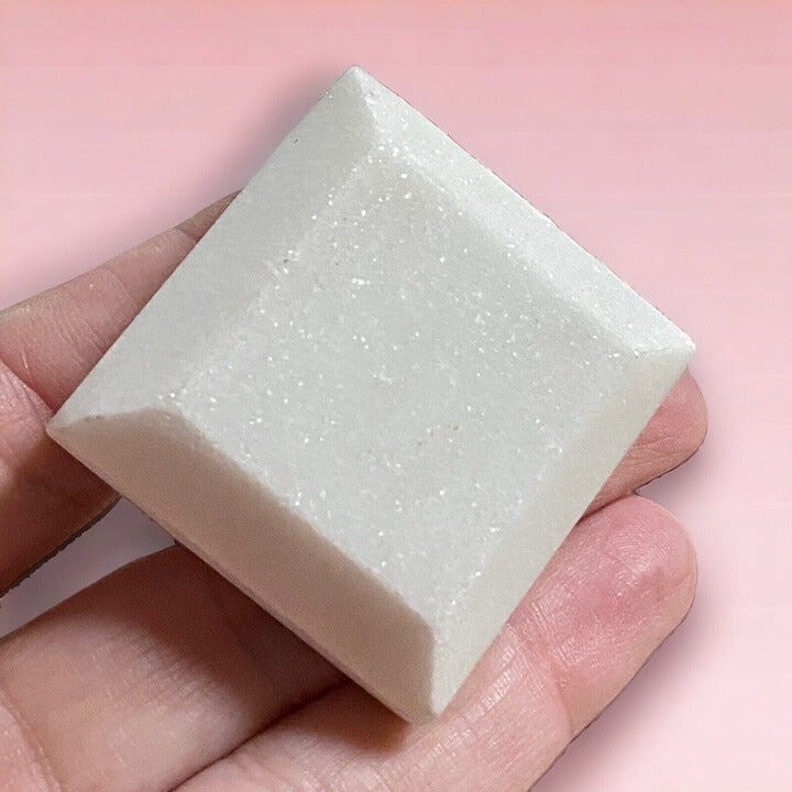 Maison Bleue 10 White Stone Square Drawer Knobs Pulls Open Box