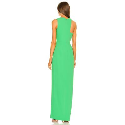 Amanda Uprichard Gilda Gown One-Shoulder Silhouette in Green Size S NWOT |  eBay