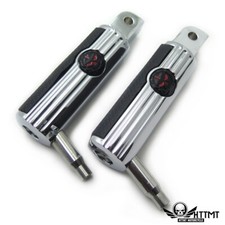 Escaleras Defiance calavera de engranaje cromadas para Yamaha Road Star Warrior 2002-2009 delanteras