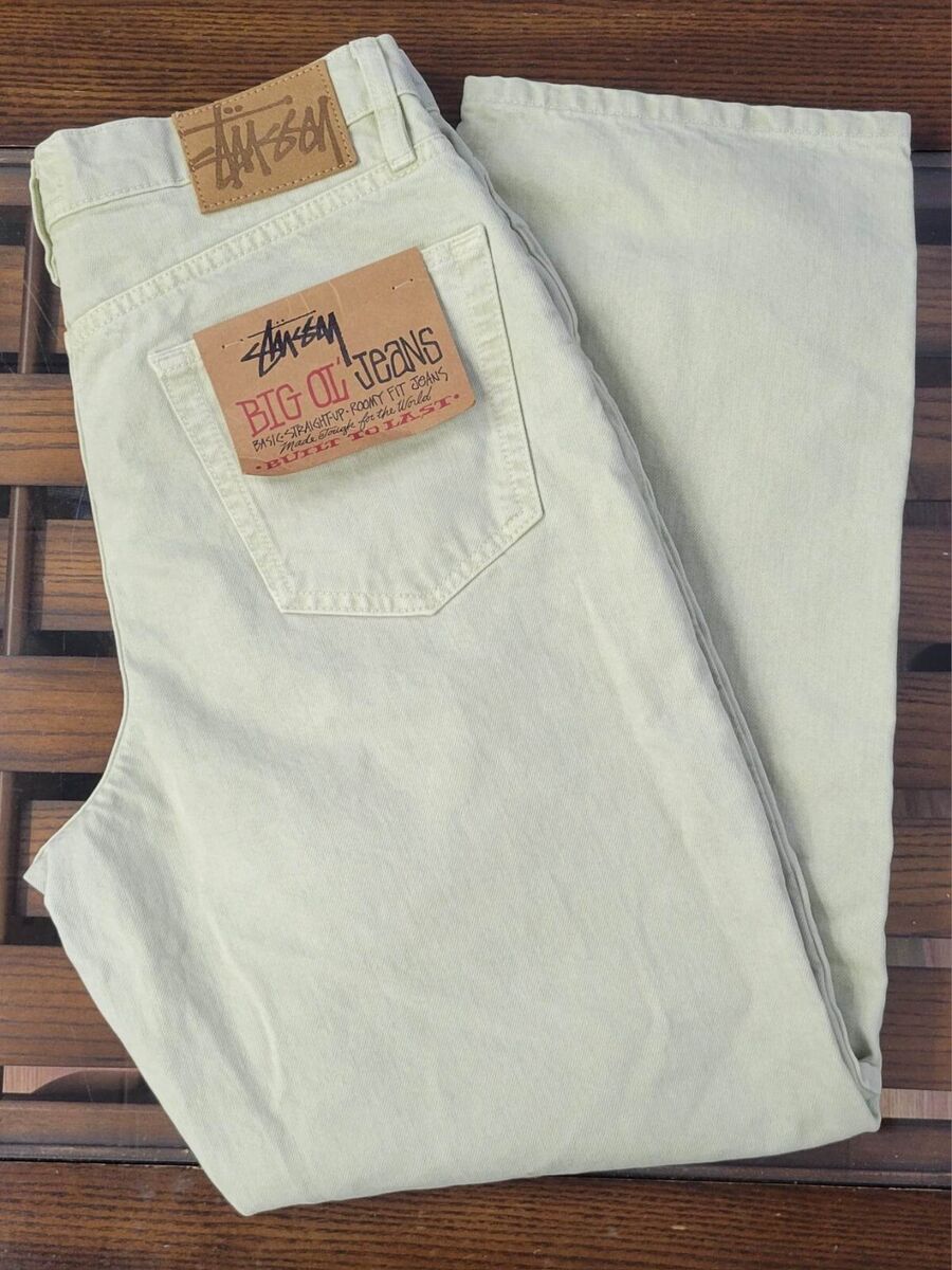 Stussy Double Dye Big 'Ol Jeans In Cream Size  New With Tag