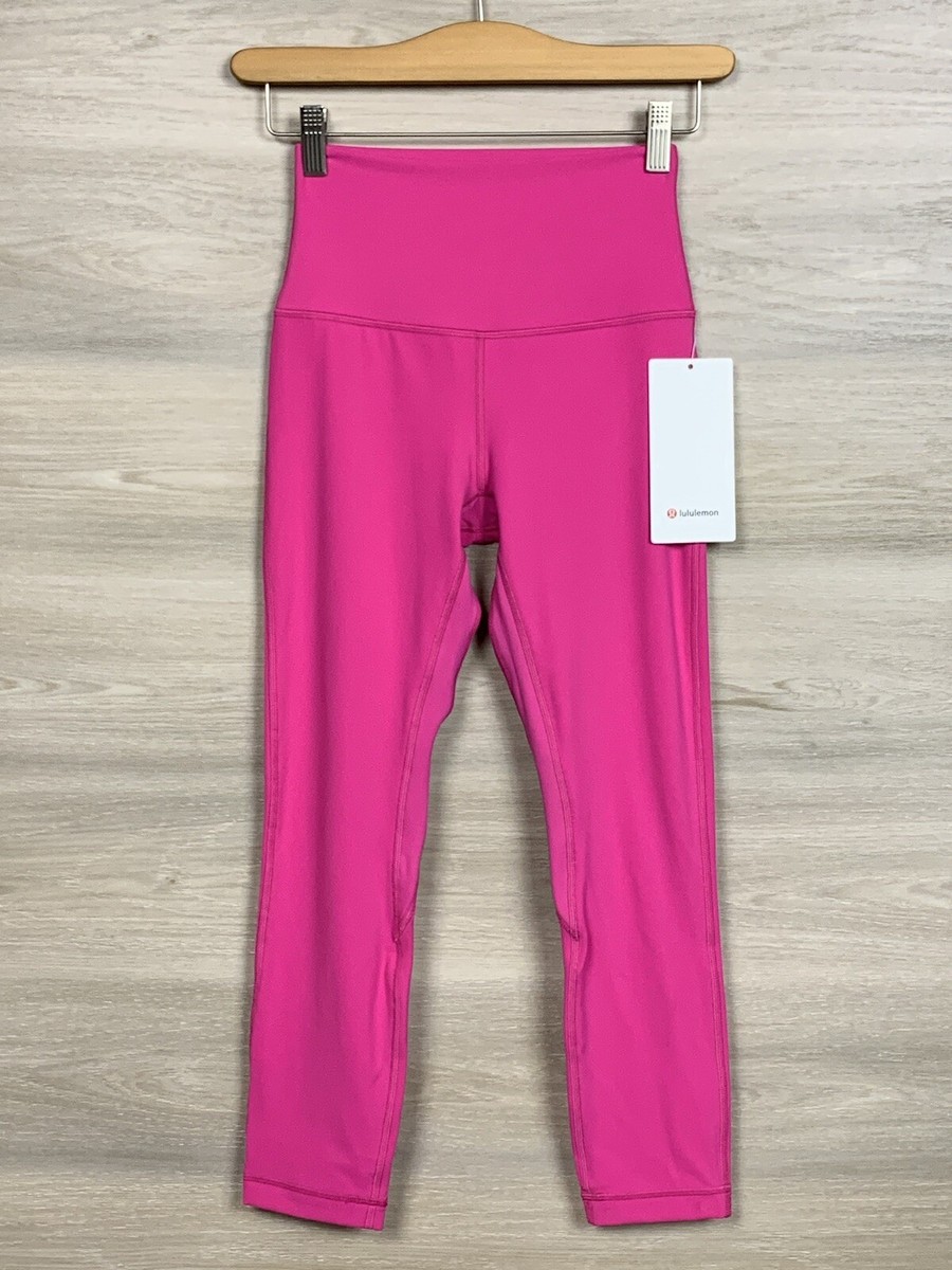 【美品】lululemon Align HR Crop 23 ピンク　サイズ2 Lululemon Align High-Rise Crop 23
