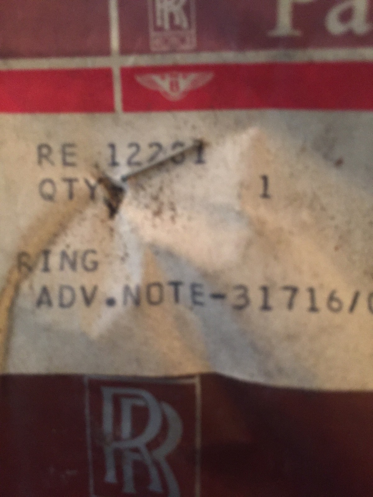 Rolls-Royce Bentley Silver Wraith MK VI 1946-55 Carbon Gland RE12281 NOS OEM