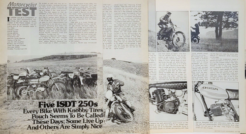 1977 ISDT 250s 13 page Comparison Ad Hodaka 250 Husqvarna WR Suzuki PE Yamaha IT - Picture 1 of 2