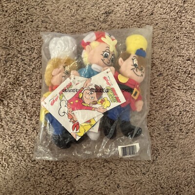 Vintage 1997 Kelloggs Rice Krispies Snap Crackle Pop Collectible Plush NIB