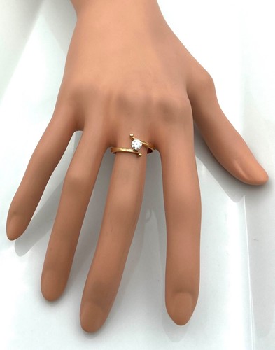 Magnifico Anello Solitario Oro 14 Carati - Diamante 0.25 2,27 G - Foto 3 di 3