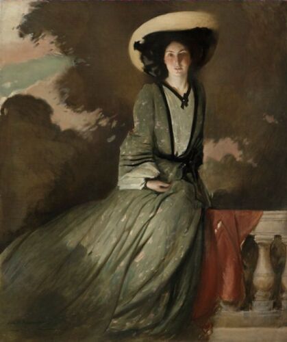 Oil painting john white alexander - Portrait of Mrs. John White Alexander canvas - Picture 1 of 1