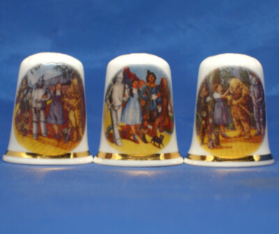 Birchcroft Porcelain Thimble Set - Collectible Wizard Themed Thimbles With 18K Gold Band, Set Of 3 - View #3