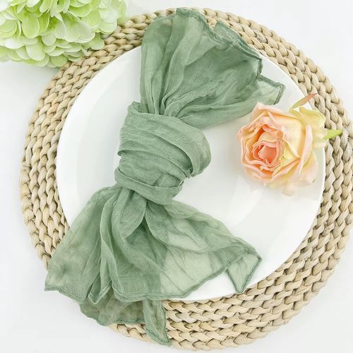 18PCS Cheesecloth Napkin Gauze Table Placemats Setting Dining Wedding Party Banq - Picture 13 of 23