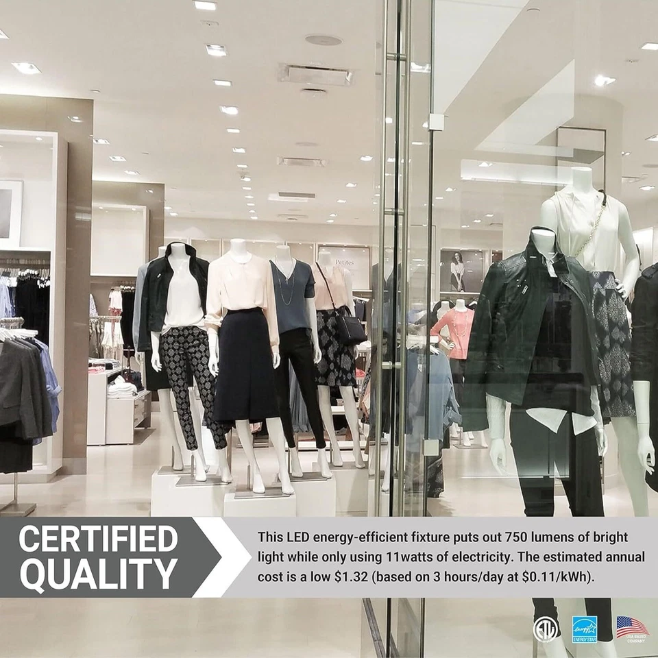 Diodesy 4PK 4" Retrofit LED Square Recessed Downlight Color Selectable 11W 750LM - Image 4 of 4