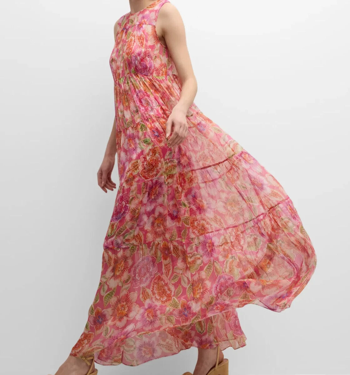 knee length dresses for ladies Metallic Floral Long Sleeve Blouse main image 0