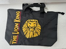 New Disney The Lion King Black Broadway Musical Zip Tote Bag 18.5"x13.5"x5" NWT