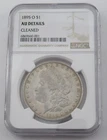 1895 O Morgan Silver Dollar Graded By NGC AU Details Certification# 6869660-001