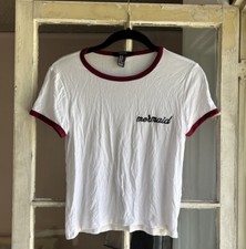 Forever 21 Embroidered Mermaid Short Sleeve T-Shirt