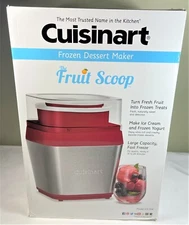 Cuisinart ICE-31R Fruit Scoop Frozen Dessert and Ice Cream Maker, Red