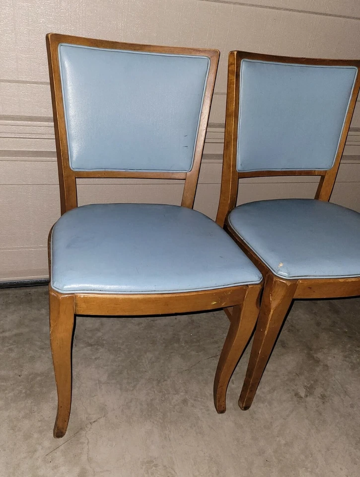 Lote de 2 sillas azules modernas Thonet Mid Century / retro años 50 Foto 4 de 4