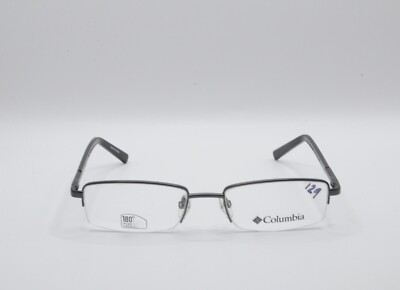 COLUMBIA RAVEN RECTANGULAR HALF RIM EYEGLASS FRAMES GRAY 48-17-125 NEW
