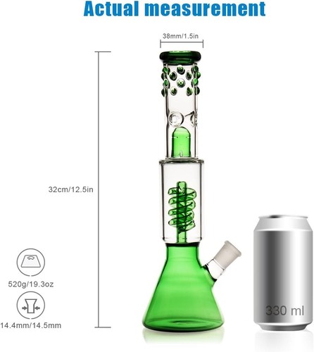 Bong in Vetro, Pipa Bong, Bong ad Acqua per Fumare, Ciotola per Bong, 14,5 mm, Altezza... - Foto 6 di 8
