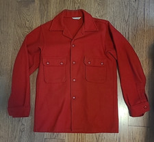 BOY SCOUTS- vintage BSA- Wool Jacket-SZ 40 -Red wool--made in USA- JAC-Shirt