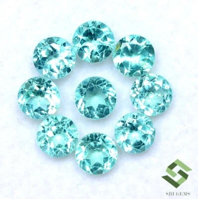 4 MM Natürlich Apatit Rund Schliff Menge 09 Stück 2.54 Cts Kalibriert Lose - Bild 1 von 4