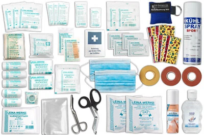 WM-TEAMSPORT S2 PLUS Erste-Hilfe-Set aktuelle DIN 13157 + Sport-Ausstattung + Sprühpflaster
