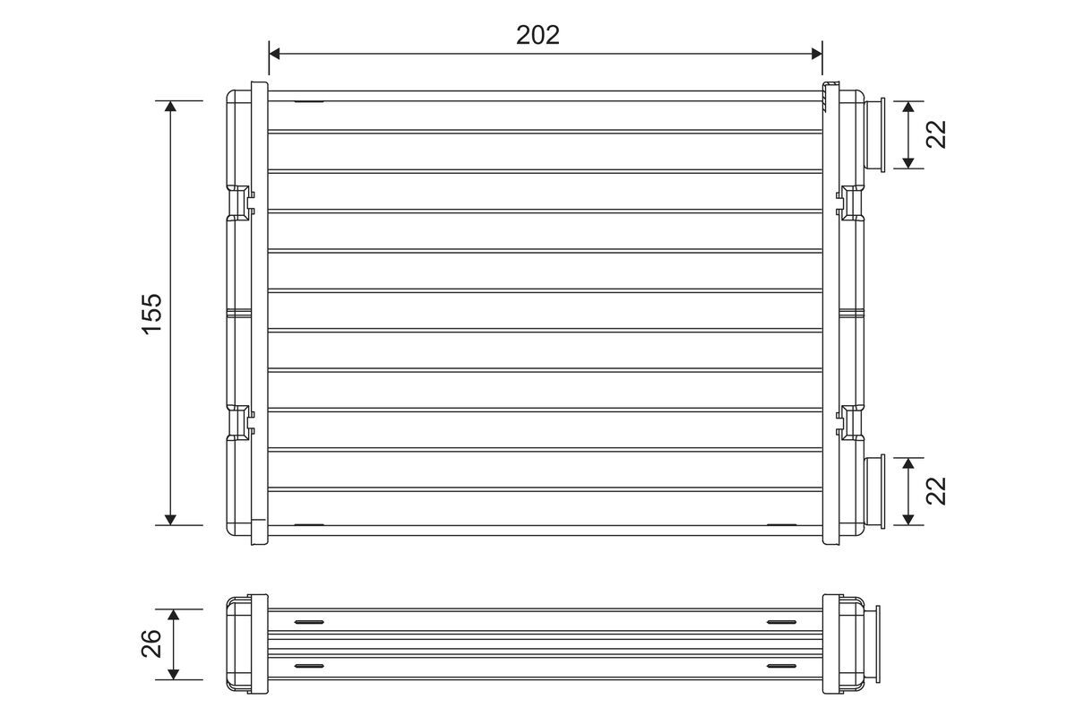 811636 VALEO Heat Exchanger, interior heating for NISSAN