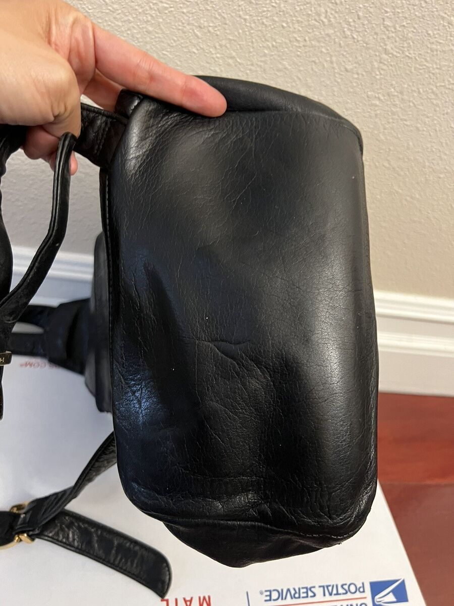 Vintage Perlina New York Soft Black Leather Backpack | eBay Vintage Perlina New York Soft Black Leather Backpack | eBay