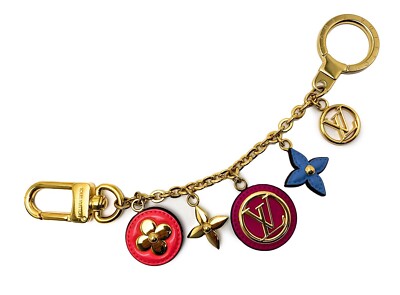 Louis Vuitton Authentic Metal Chain Preppy Flower Key Chain Bag