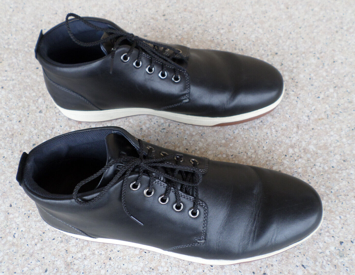 Cole Haan Grand OS Black Leather Chukka Boots. Men display picture 2