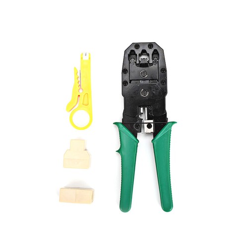8x RJ45 Sertisseuse Ethernet Câble Réseau Testeur LAN Kit d'outils Pince à Sertir Décapant - Photo 10/12