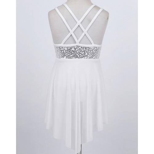 UK Girls Lyrical Ballet Dance Leotard Dress Sequined Skating Dancewear Costumes - Picture 8 of 81