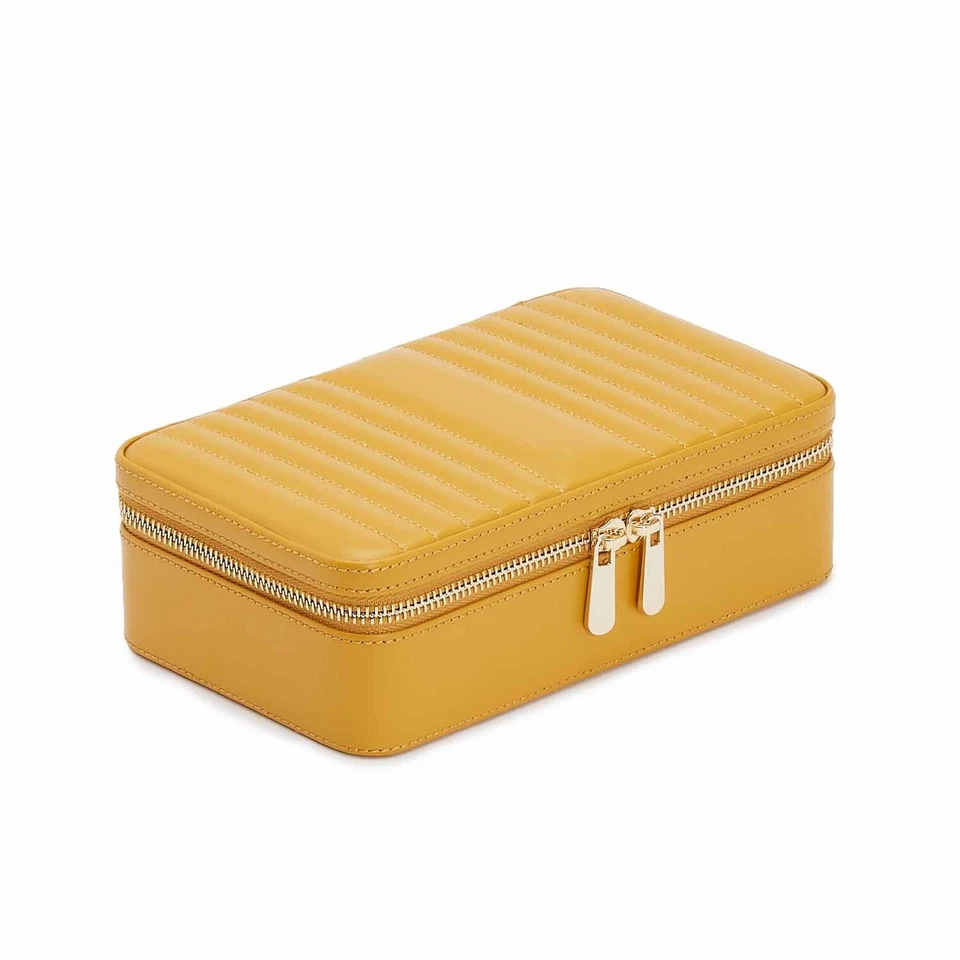 Wolf Jewellery Case, The Maria Case. Mustard Colour in Leather - Image 3 of 4