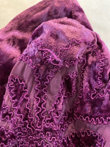 Women’s Original Vintage 1930s Dress Incredible Fuchsia Pink Velvet Size Small - Picture 9 of 10