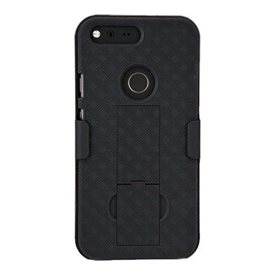 For Pixel XL Verizon Durable Rotating Belt Clip Holster W/ Kick Stand Combo Case - Image 3 of 4