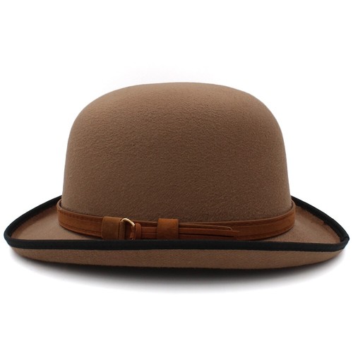 Men Women Classical Bowler Hats Retro Fedora Sunhat Jazz Derby Caps 7 1/8-7 3/8 - Picture 26 of 29