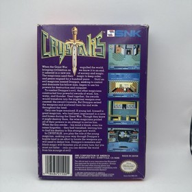 Crystalis Nintendo NES CIB Complete Manual Box Sleeve Foam SNK 1990