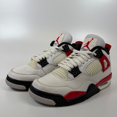 Jordan 4 Retro Red Cement White Fire Red Black DH6927-161 Mens Size 7.5