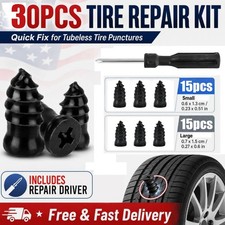 30pcs Upgraded Screw In Tire Plugs Self Service Tire Plugs Kit With Screwdriver 30pcs Upgraded Screw In Tire Plugs Self Service Tire Plugs Kit With Screwdriver