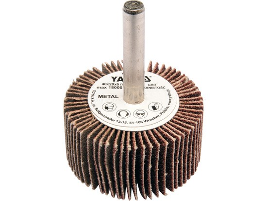 Fits YATO NARZ�DZIA YT-83352 FLAP WHEEL W. SHAFT 40x20x6 P60