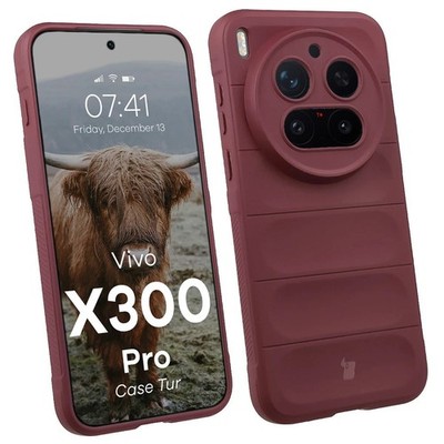 Handyhülle für Vivo X300 Pro Bizon Case Cover Schutzhülle Etui Burgunderrot