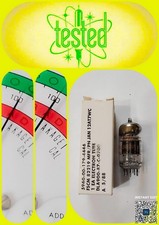 Raytheon JAN 12AT7WA Vacuum Tube Triple Mica Black Plate TESTED 100/100 MIL BOX