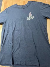 Official KCRW Indie Radio 89.9 FM Always On LA Graphics NAVY Tshirt, Adult Sz L