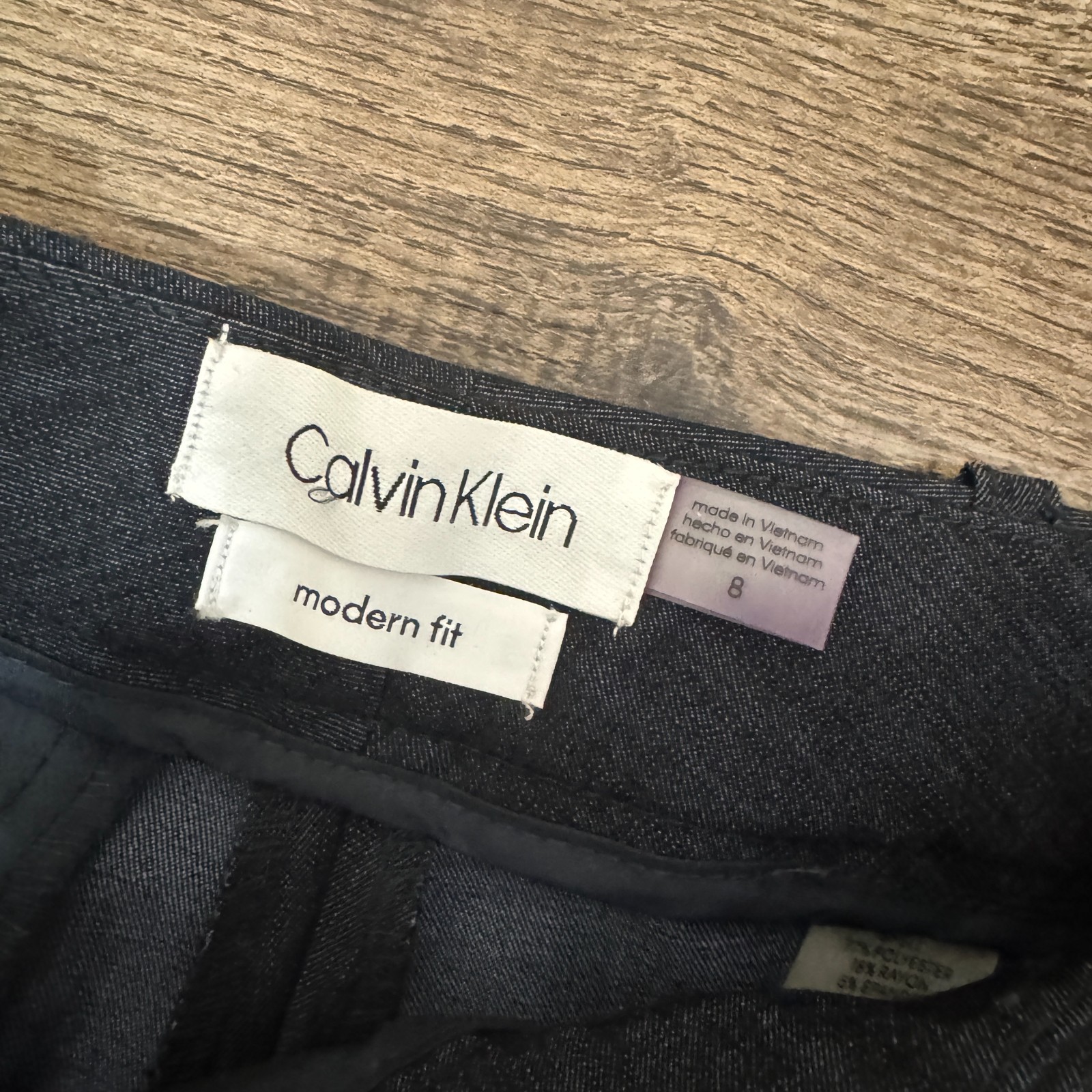 Calvin Klein Dark Blue Modern Fit Pants Size 8  Work Office Pants Women's thumbnail 2